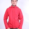 Polyester Wrinkle Fabric Light Red in Nepal